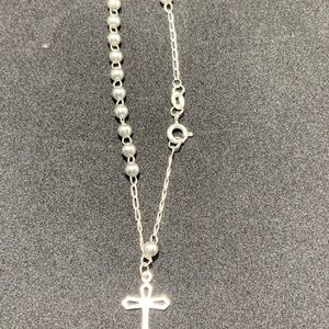 Sterling Silver Rosary bracelet 8’